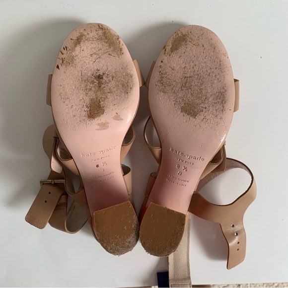 Kate Spade Ibarra Block heel leather strap sandals nude - Picture 11 of 15